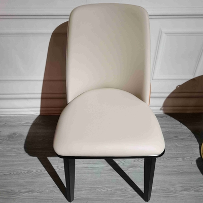 Huis Stevige Houten Hoge Beëindigen Moderne het Dineren Opgevulde de Eetkamerstoelen van het Stoelenleer Rugleuning