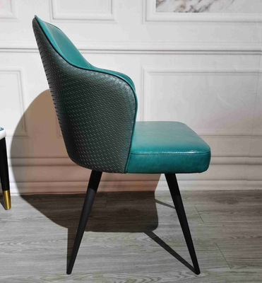 Huis de Blauwe noordse ontwerp het dineren Stoel van de het Leerrugleuning van de stoelen Lichte Luxe