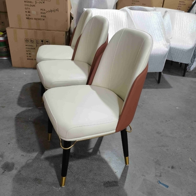 Huis Stevige Houten Hoge Beëindigen Moderne het Dineren Opgevulde de Eetkamerstoelen van het Stoelenleer Rugleuning