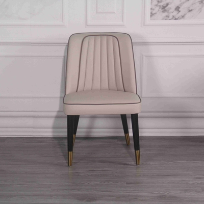 Hoge Elastische Spons Opgevulde de Eetkamerstoelen van de hotel Stevige Houten Achterstoel Pu