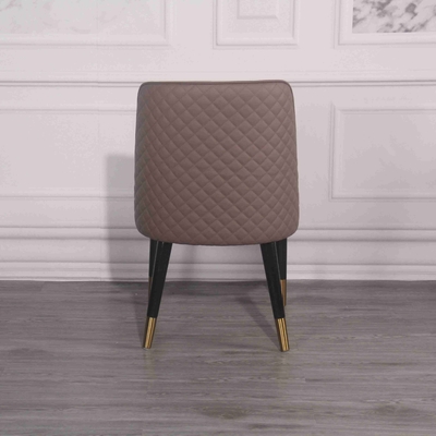 Hoge Elastische Spons Opgevulde de Eetkamerstoelen van de hotel Stevige Houten Achterstoel Pu