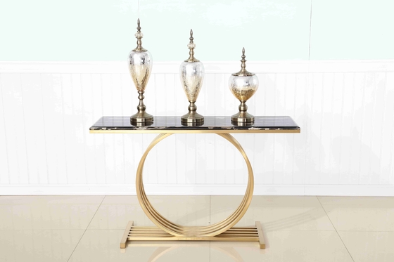 Van de de Basisgang van het luxe Marmeren Hoogste Roestvrije staal van de de Hoekwoonkamer Decoratieve de Consolelijst