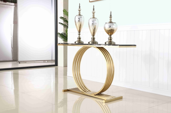 Van de de Basisgang van het luxe Marmeren Hoogste Roestvrije staal van de de Hoekwoonkamer Decoratieve de Consolelijst