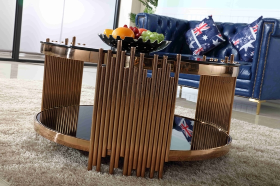 Modern Lijst Gouden Rond Koffietafel van de Luxe Vastgesteld de Woonkamermeubilair van de de Modieuze Thee