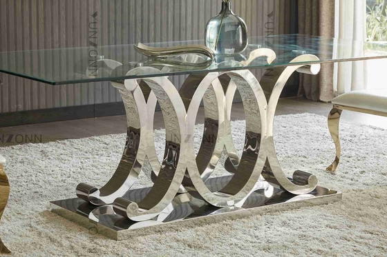 Moderne 10 Seaters SS Eettafel met Aangemaakt Verwijderbaar Glas