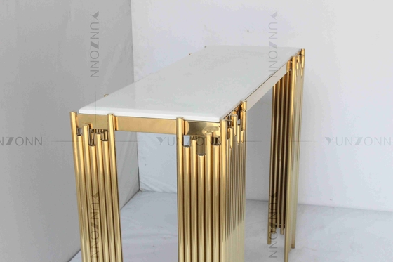 Het tubulaire Moderne Witte en Gouden van het de Muurkabinet van de Consolelijst Meubilair van de de Plankenluxe