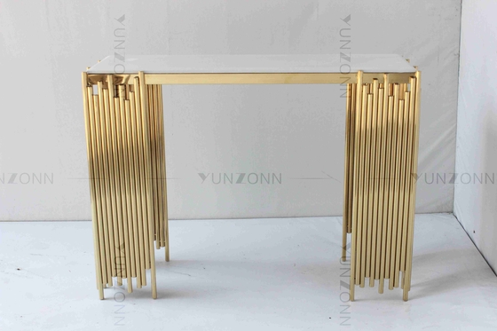 Het tubulaire Moderne Witte en Gouden van het de Muurkabinet van de Consolelijst Meubilair van de de Plankenluxe