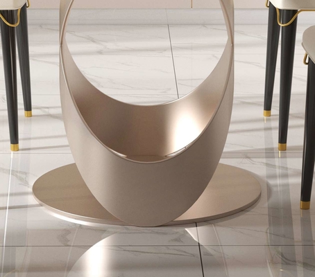 De Stoelreeksen van de luxe Eigentijdse Eettafel met de Roestvrije Teel Basis van X