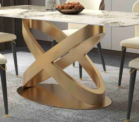 Witte Rechthoekige van de Stoelreeksen van de Steeneettafel het Bronsvoetstukken
