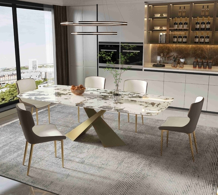 De heldere Stoel van de het Flatjeeettafel van de Rotsraad plaatst Noordse Moderne Lichte de Eetkamerreeks van het Luxebrons