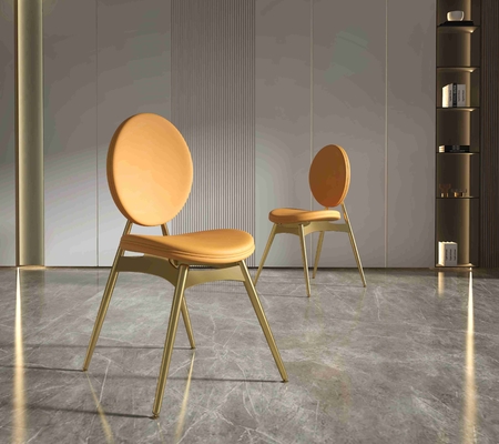201 de luxeeettafel 6 van de roestvrij staal Gouden Inzameling seater Gevormde Basiswoonkamer