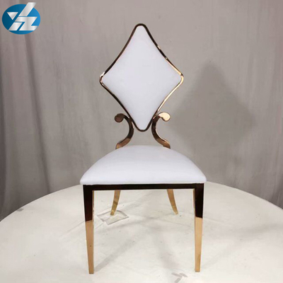 Luxe50x55x107 SS Diamond Wedding Golden Dining Chair OEM Wit