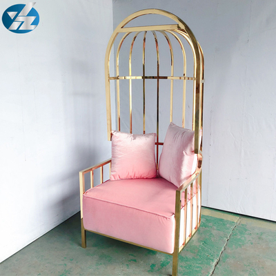 Het kleurrijke Gouden Birdcage-van de Stoelbruid en Bruidegom Roestvrije staal van Chairs 10KGS 201