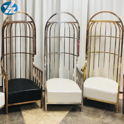 Het kleurrijke Gouden Birdcage-van de Stoelbruid en Bruidegom Roestvrije staal van Chairs 10KGS 201