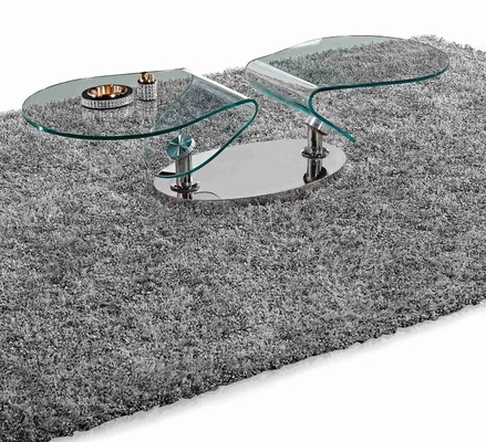 Van de het Roestvrije staalbasis van de glas Spinnende Lijst de Koffie Zijlijst OEM