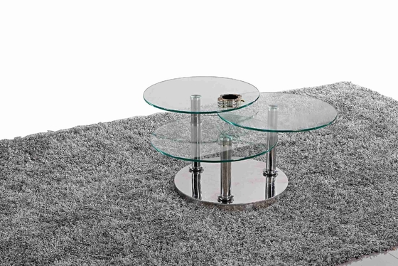 De centrale Klassieke 3 van de Modieuze Lichte Luxe de Theelijst van de Glaskoffietafel