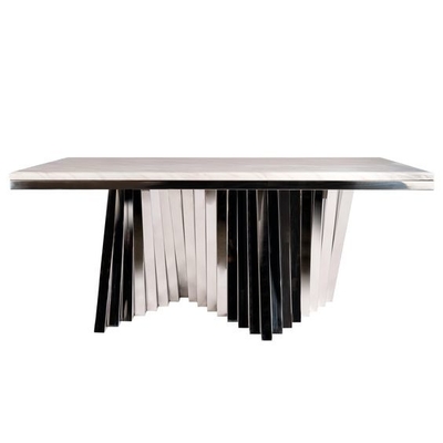SS polijsten de Moderne Eettafels van de Basisluxe die Glaseettafel voor 4 wordt geplaatst