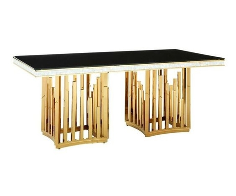 Het noordse Marmeren Hoogste Huwelijksbanket dient Moderne Rechthoekige Eettafels met Stoelen 50X90X75 in