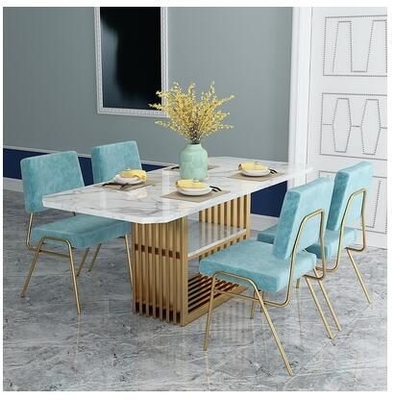Het noordse Marmeren Hoogste Huwelijksbanket dient Moderne Rechthoekige Eettafels met Stoelen 50X90X75 in