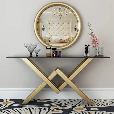 De witte Rechthoekige Modieuze Console van de de Luxepijl van de Theelijst in Gouden 150X45X80