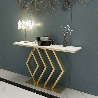 De witte Rechthoekige Modieuze Console van de de Luxepijl van de Theelijst in Gouden 150X45X80