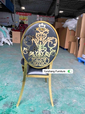 De traditionele Stoelen van de Roestvrij staal Stapelbare Gebeurtenis om Achterhuur W50xD65xH92cm