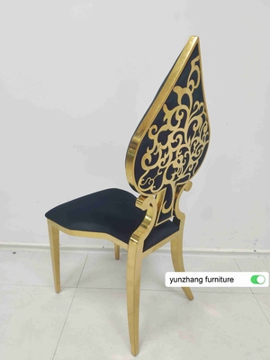 Fancy Gold trouwstoel stapelbare luxe design wit kussen