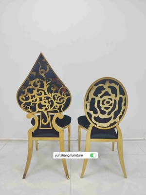 Fancy Gold trouwstoel stapelbare luxe design wit kussen