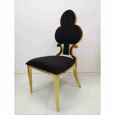 Pook Bloem Beklede het Dineren Stoelen 201 Roestvrij staalkader W50xD65xH92cm