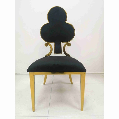 Pook Bloem Beklede het Dineren Stoelen 201 Roestvrij staalkader W50xD65xH92cm