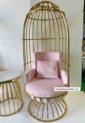 Comfortabel de Stoelroestvrij staal van Metaal Gouden Birdcage voor Hotelbanket