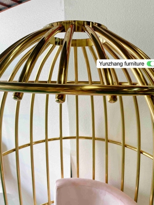 Comfortabel de Stoelroestvrij staal van Metaal Gouden Birdcage voor Hotelbanket