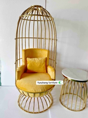 Comfortabel de Stoelroestvrij staal van Metaal Gouden Birdcage voor Hotelbanket