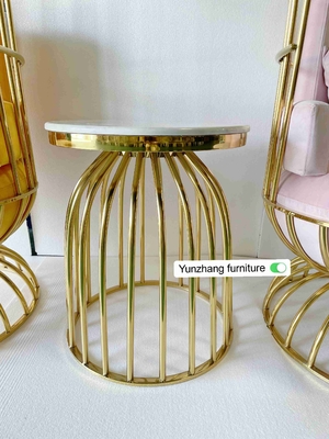 Comfortabel de Stoelroestvrij staal van Metaal Gouden Birdcage voor Hotelbanket