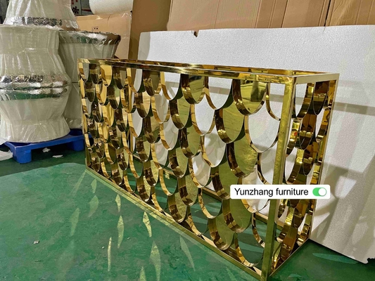 Gouden van de de Barlijst van het Kleurenmetaal de Consolelijst 150cmx40cmx80cm 201SS