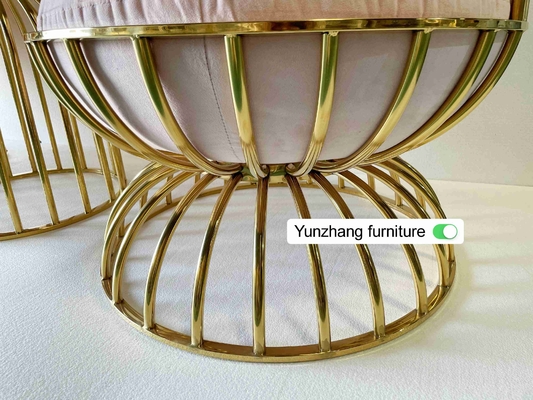 Comfortabel de Stoelroestvrij staal van Metaal Gouden Birdcage voor Hotelbanket