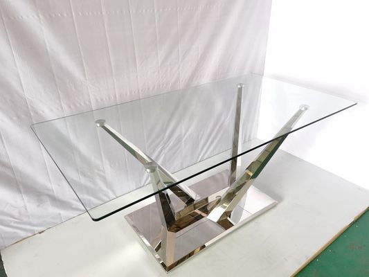 Goede prijs Glaseettafel met 6 Marmeren de Steeneettafels van het Stoelenroestvrije staal online