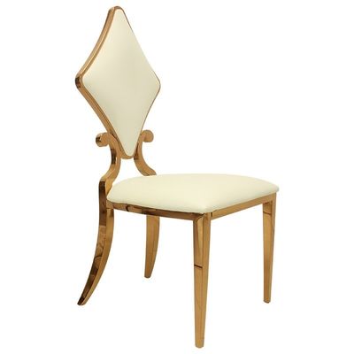 Goede prijs Stapelbare de Stoel Prismatische Achter Beklede Zetels van het Roestvrij staalhuwelijk online