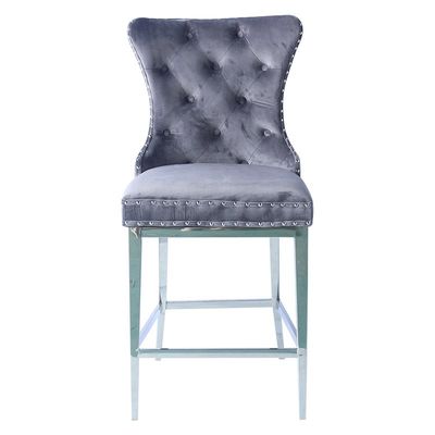 Goede prijs Curve Restaurant Barstoel Fluwelen hoes Comfortabele zitting met gespruggen online