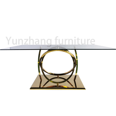Van het het Hotelglas van het familiegebruik Basis van de Eettafelring bottom frame stainless steel de Hoogste