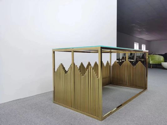 Goede prijs Nieuw model rechthoekig roestvrij staal feest evenement Gouden trouwtafel online