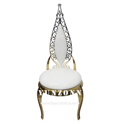 Goede prijs Gouden van de het Banketstoel van het Roestvrij staal Commercieel Huwelijk het Leerfluweel online