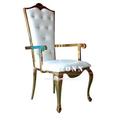 Elegante sterke bruiloft banket stoel gouden frame voor receptie en evenement