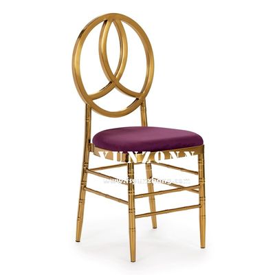Goede prijs Goud metaal roestvrij staal hotel banket feniks stoel stapelen evenement feest stoel trouwstoel online