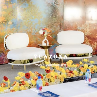 Hoogwaardige Moderne Design Sofaset met Roestvrijstalen Frame en Fluweelstof voor Woonkamer