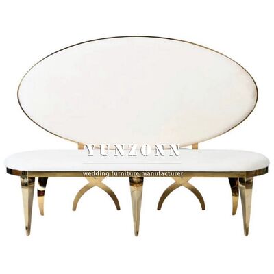 Goede prijs Koninklijk huwelijksmeubilair Sofa voor stel Zitplaats Wit huwelijkssofa voor bruid en bruidegom Hotelzaal Roestvrij staal huwelijksfeesten Sofa online