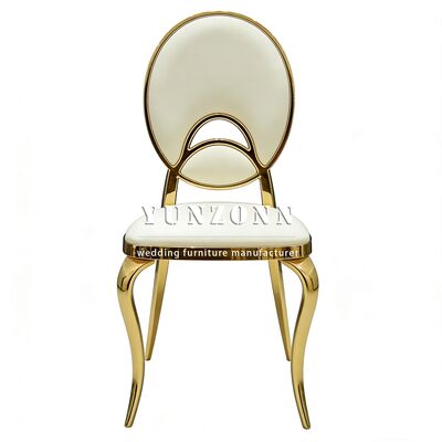 Goede prijs Luxe duurzame witte en gouden roestvrij staal banket bruiloft stoelen te koop online