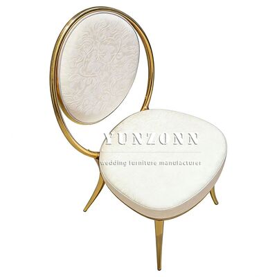 Goede prijs Luxe Duurzame Moderne RVS Gouden Stoelen met Kussens en Taps Toelopende Poten voor Buiten Bruiloft Banket Evenementen online