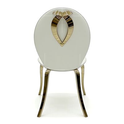 Goede prijs Luxe roestvrijstalen poten moderne bruiloft banket restaurant eetstoel voor evenementen receptie hotel online