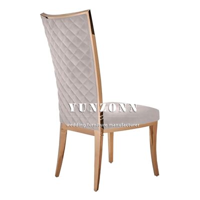 Goede prijs Scandinavische Nordic Eetkamerstoelen Roestvrij Staal Gouden Poten Chinese Eetkamer Huis SS Meubilair Hoge Rug Stoel online